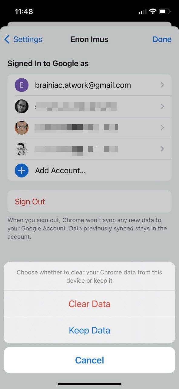 Chrome Sign-Out