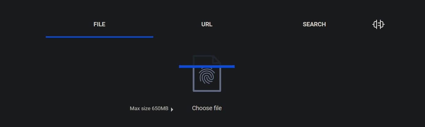 برای آپلود فایلی که می خواهید در VirusTotal اسکن کنید، روی Choose File کلیک کنید