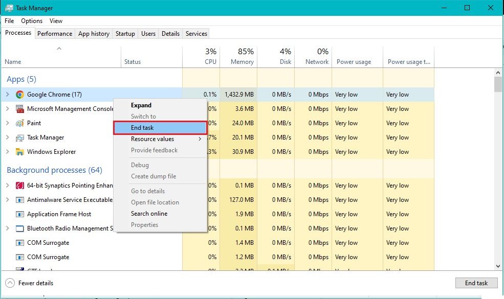 بستن برنامه های فشرده در Device Manager