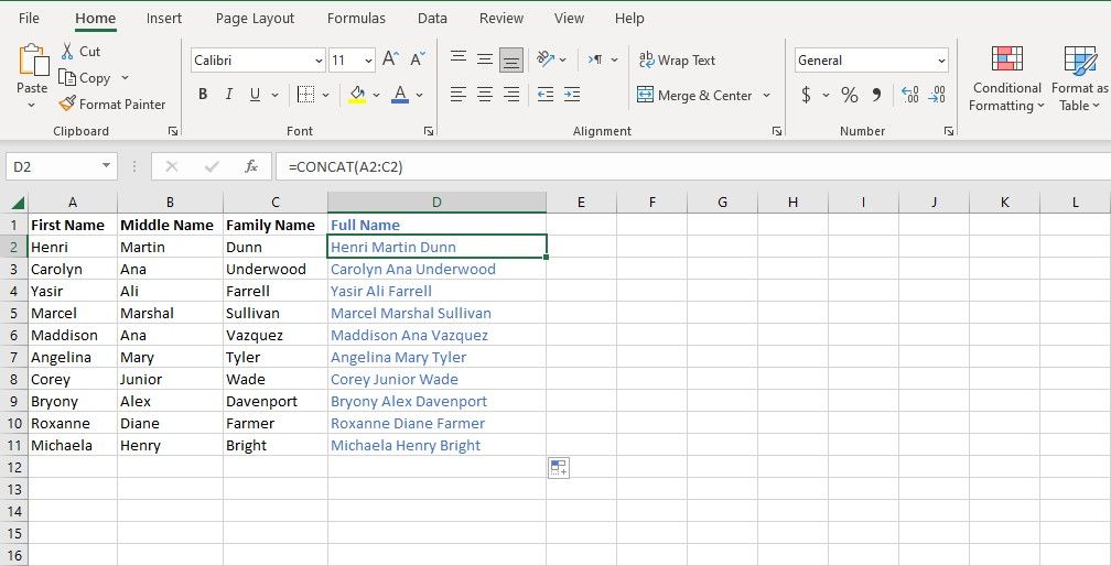 How to Use the CONCATENATE and CONCAT Functions to Join Text in Excel