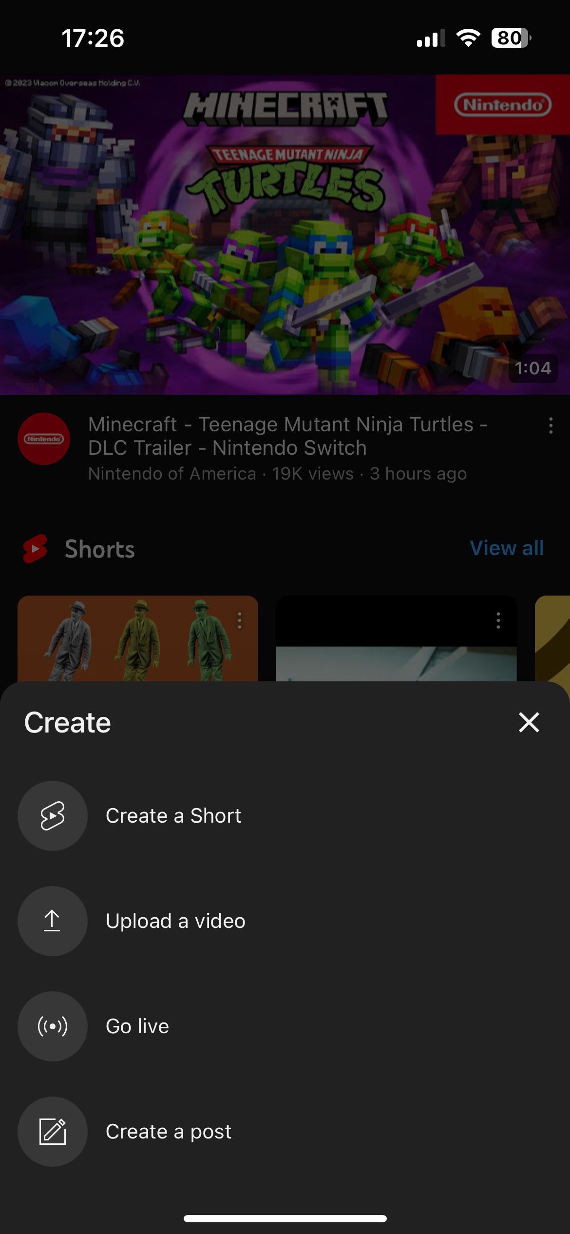 ایجاد منو در YouTube iOS