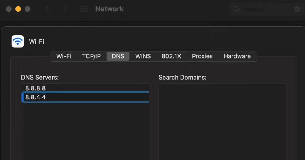 تب DNS در مک