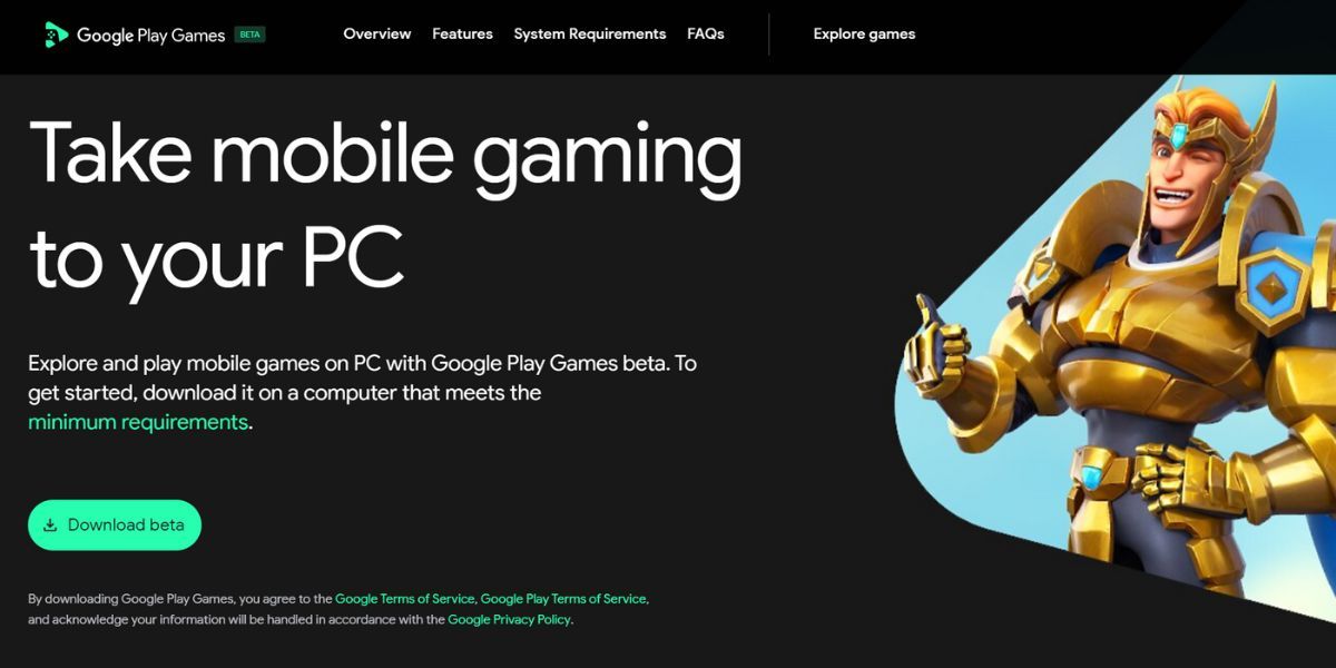 Загрузите и установите Google Play Games в Windows 11