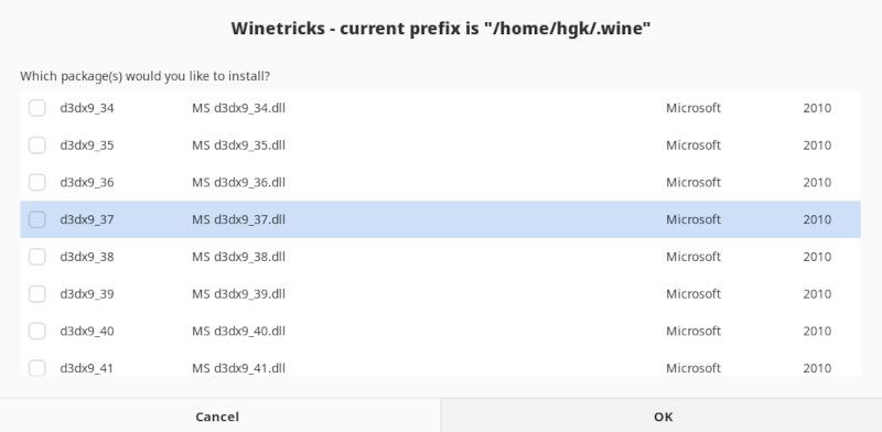 downloading runtime library packages with winetricks