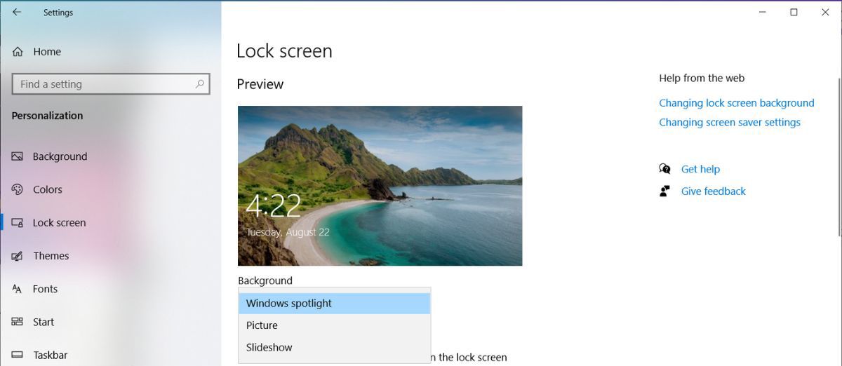 Enable Spotlight images in Windows 10