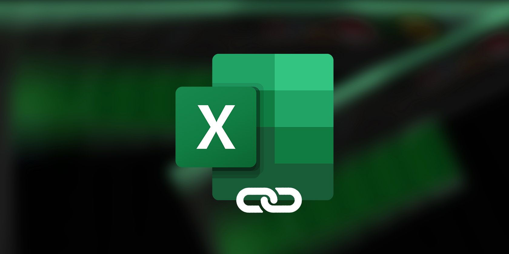 Excel logo with a chain link on it