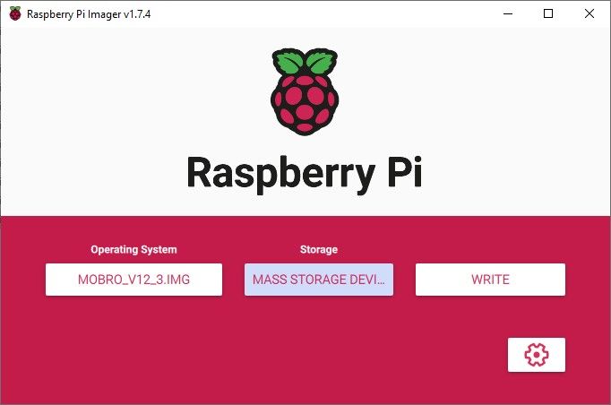 چشمک زن تصویر mobro raspberry pi در کارت SD raspberrypi با استفاده از تصویرگر Raspberry Pi