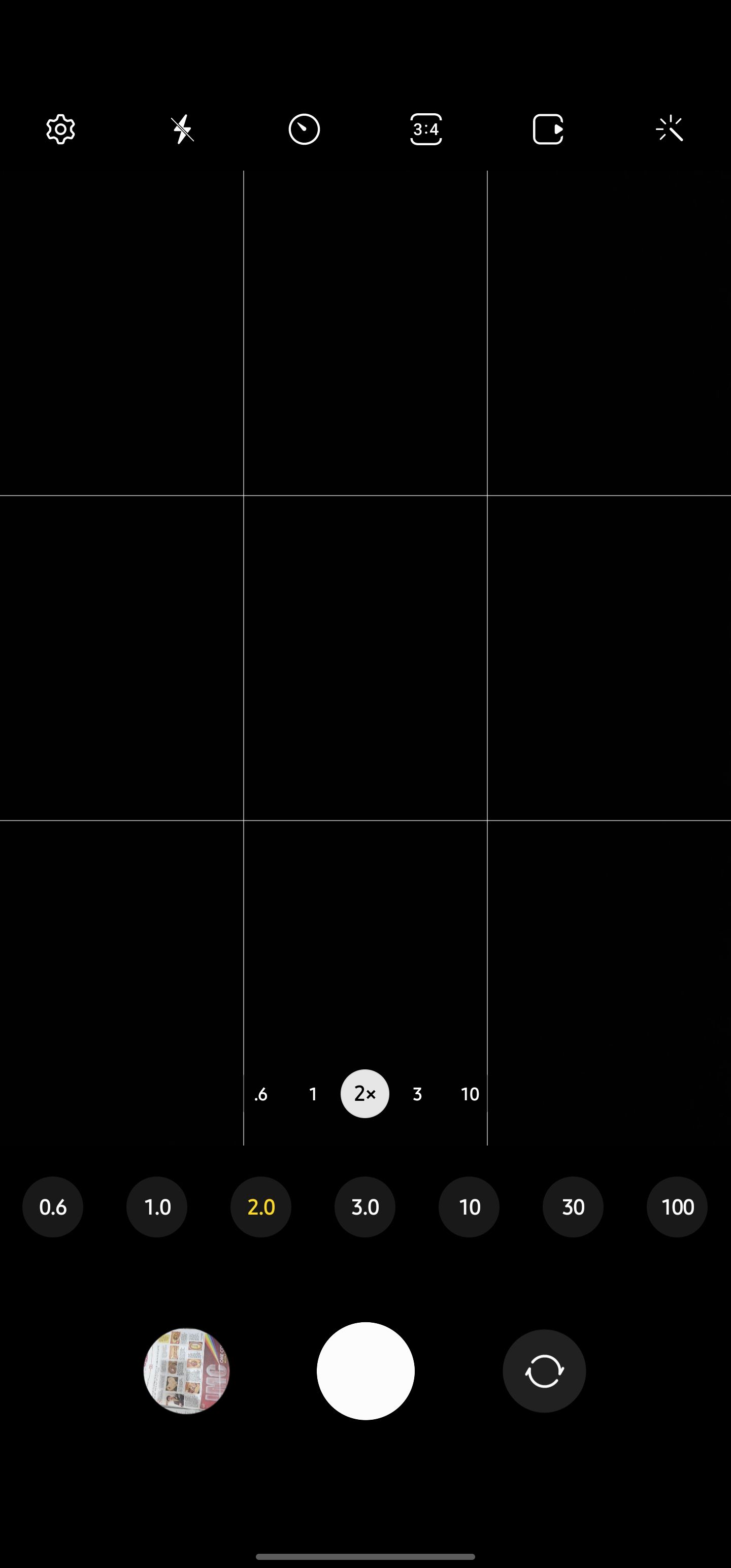 Opção dedicada de zoom 2x no aplicativo de câmera do Samsung Galaxy S23