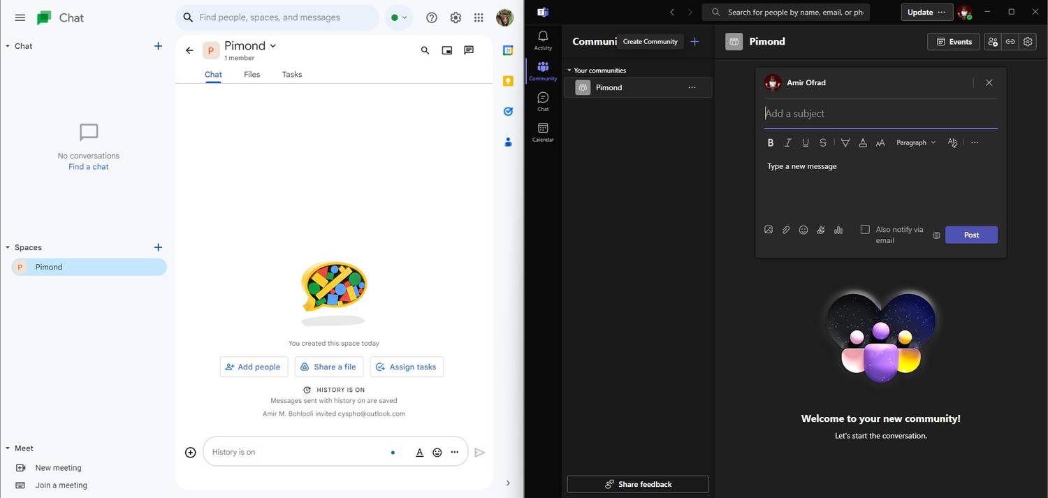 Microsoft Teams vs. Google Chat Microsoft Teams vs. Google Chat