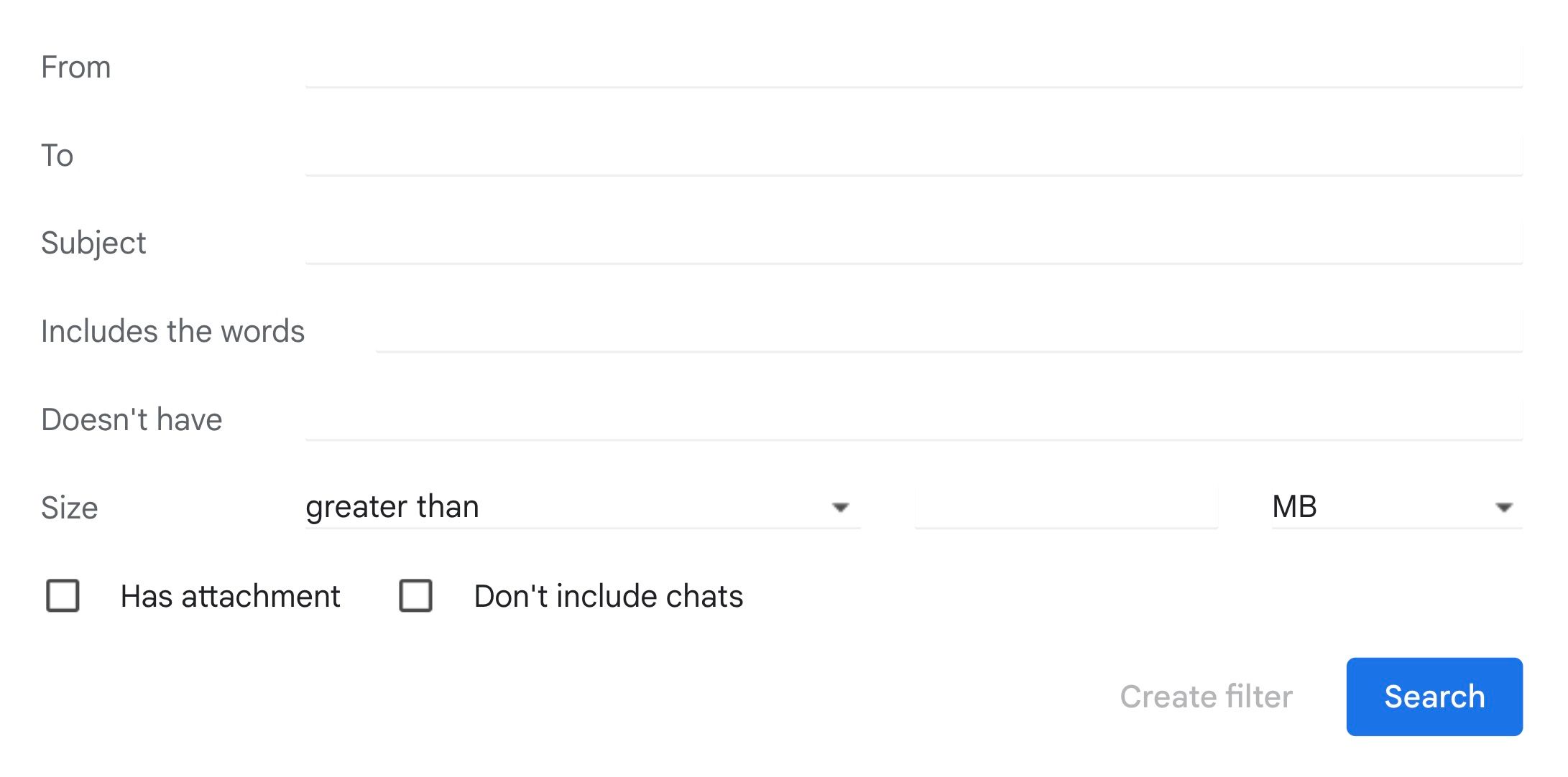 create a new custom email filter in gmail