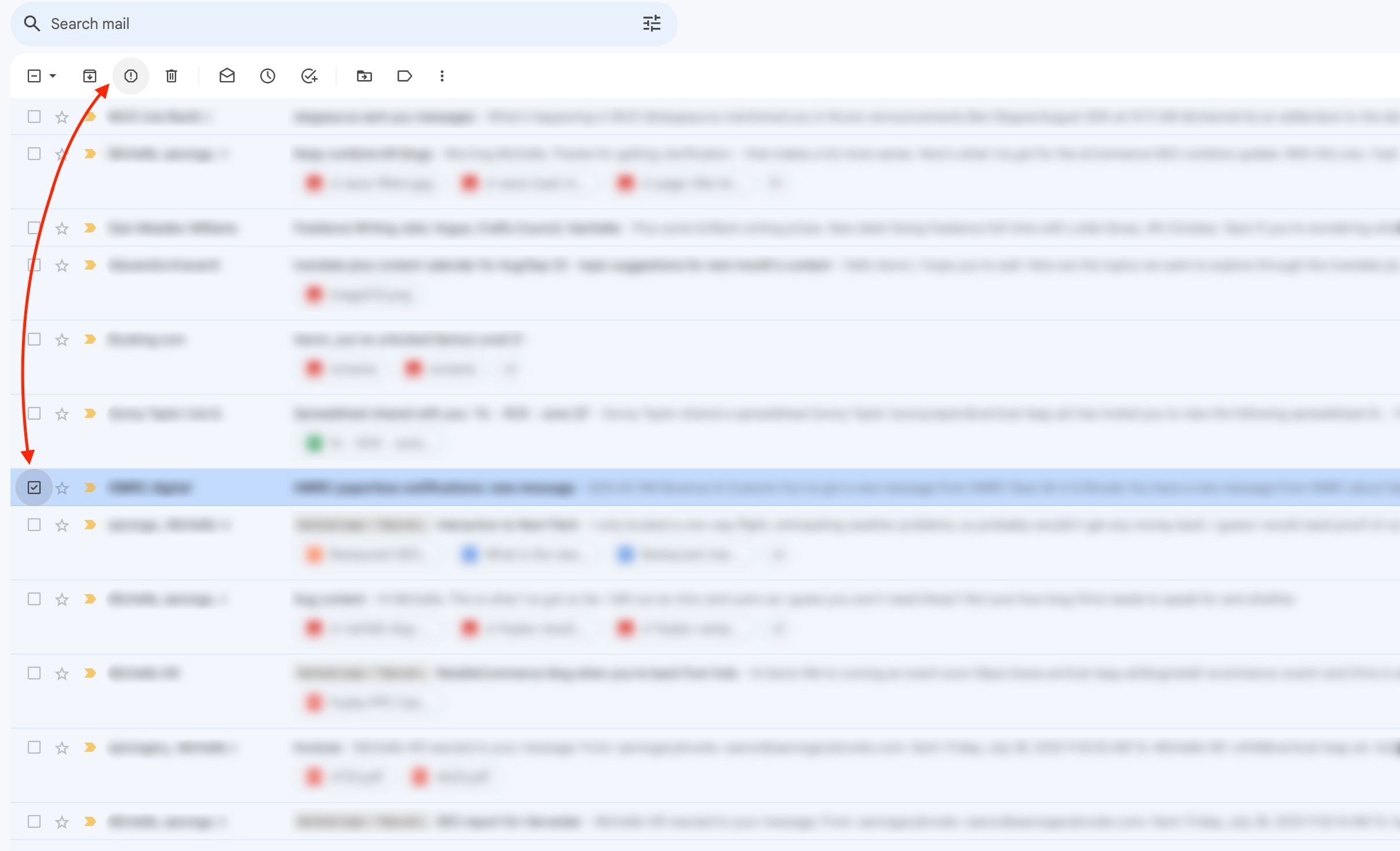 report an email as spam in gmail