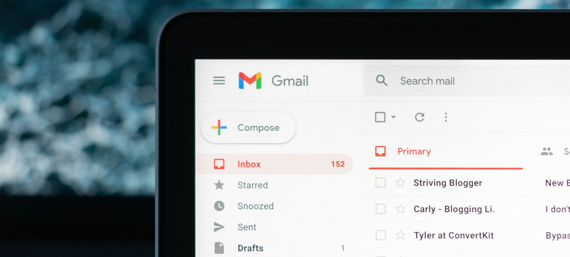 Gmail's inbox view