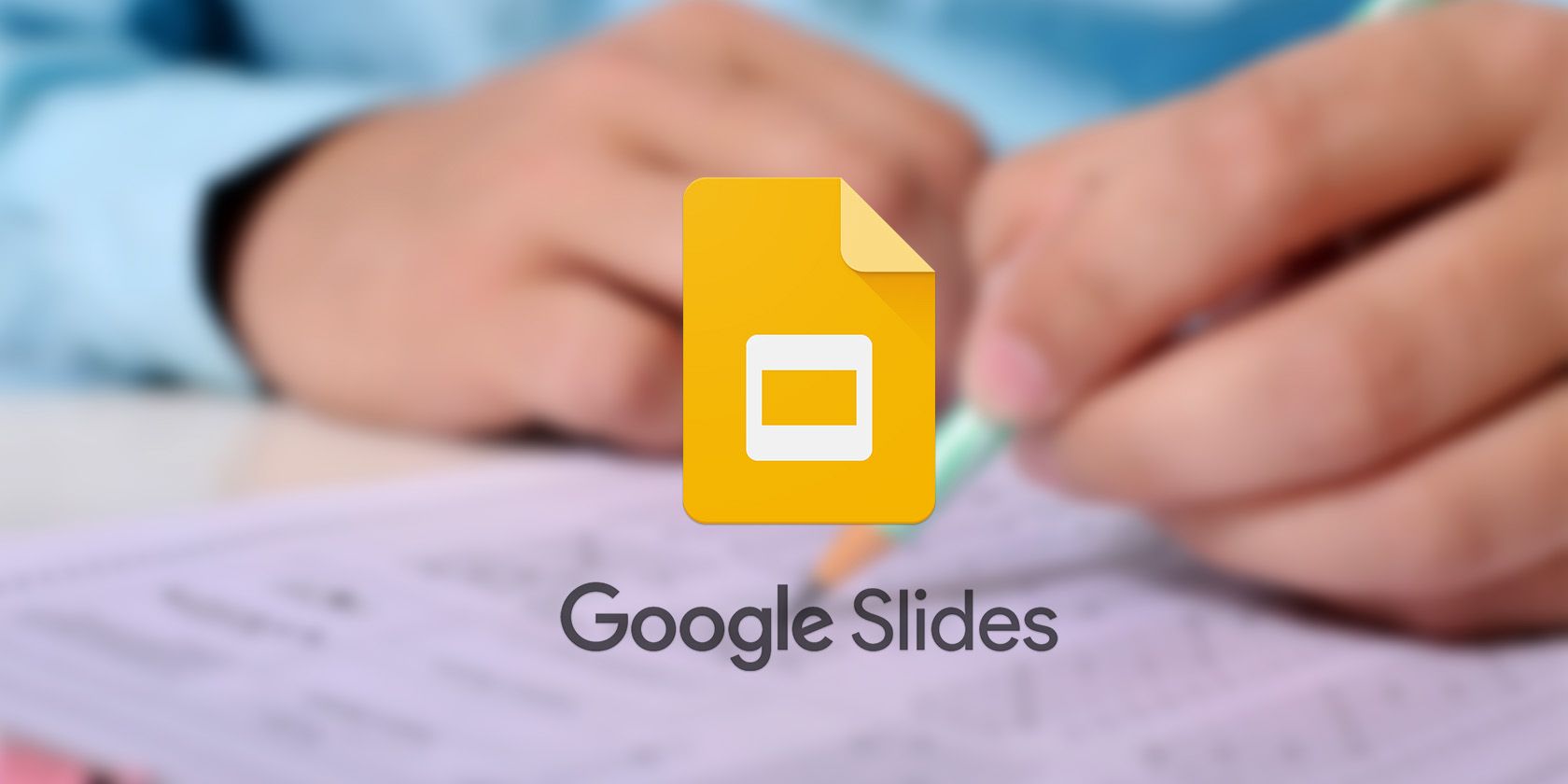 Google Slides logo on a quiz background
