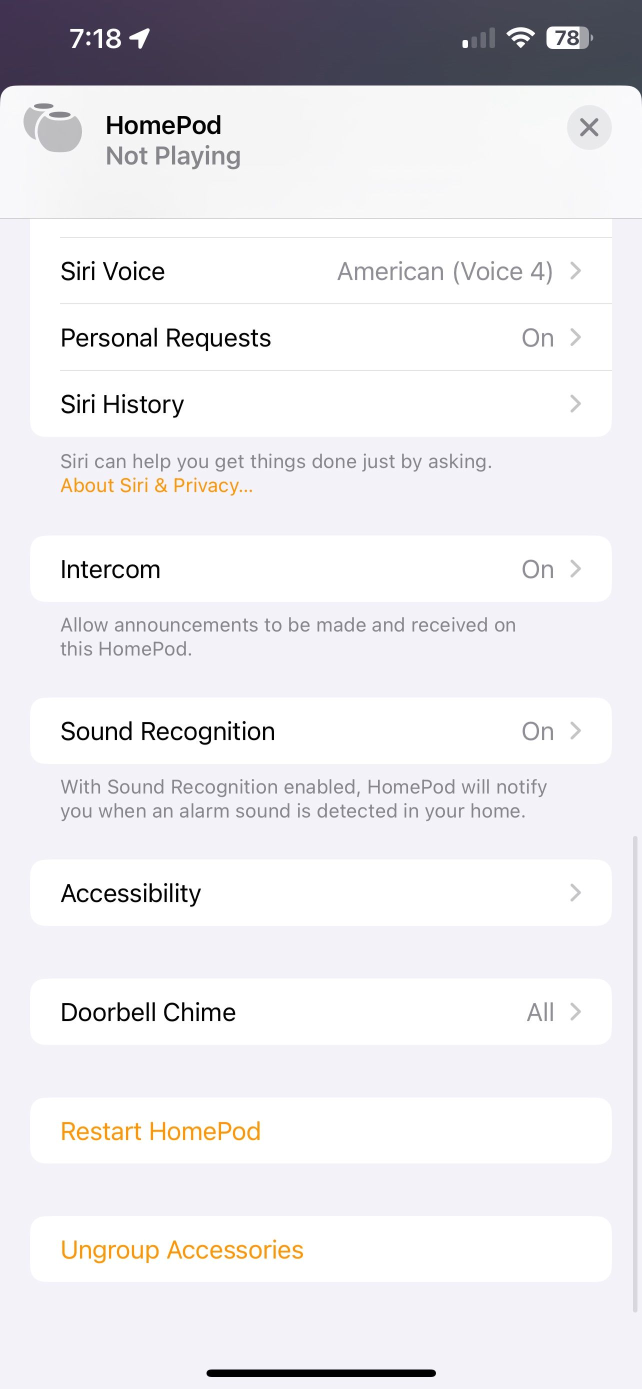 iOS 16 Home App HomePod گزینه Ungroup جفت جفت استریو