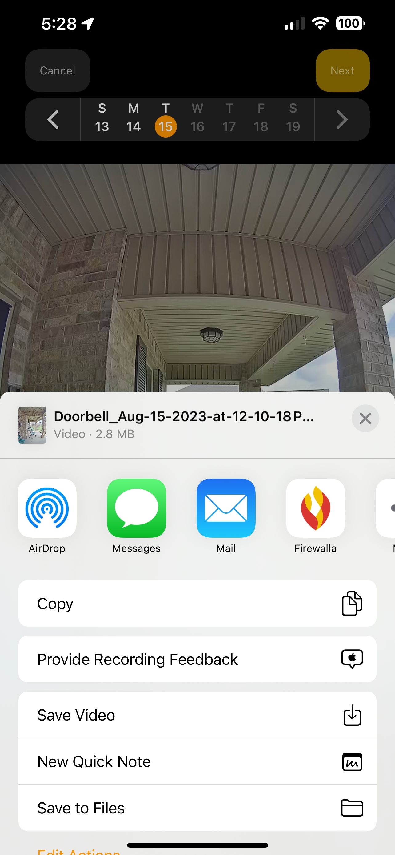 iOS 16 Home App HomeKit Secure Video Share Sheet