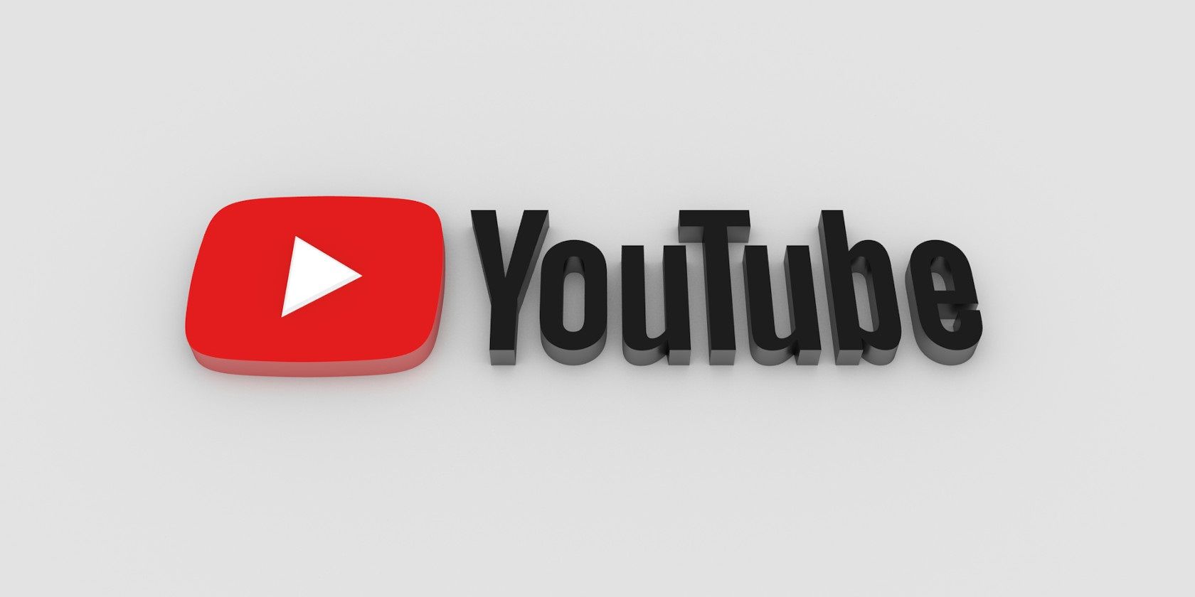 the YouTube logo in front of the white background