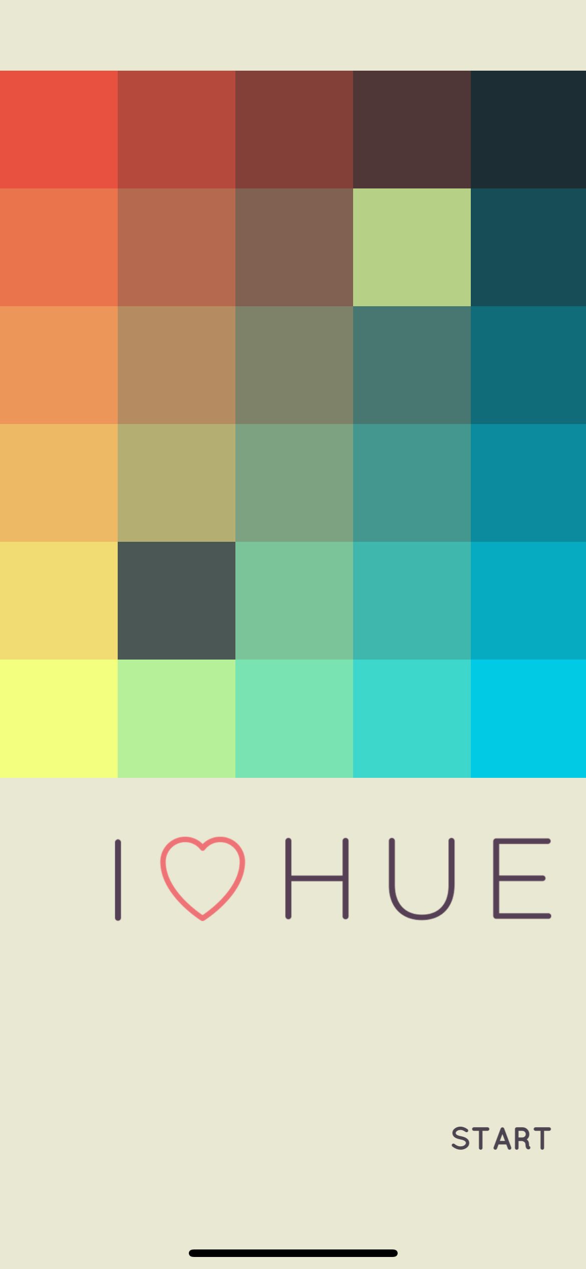 صفحه شروع برنامه I Love Hue.