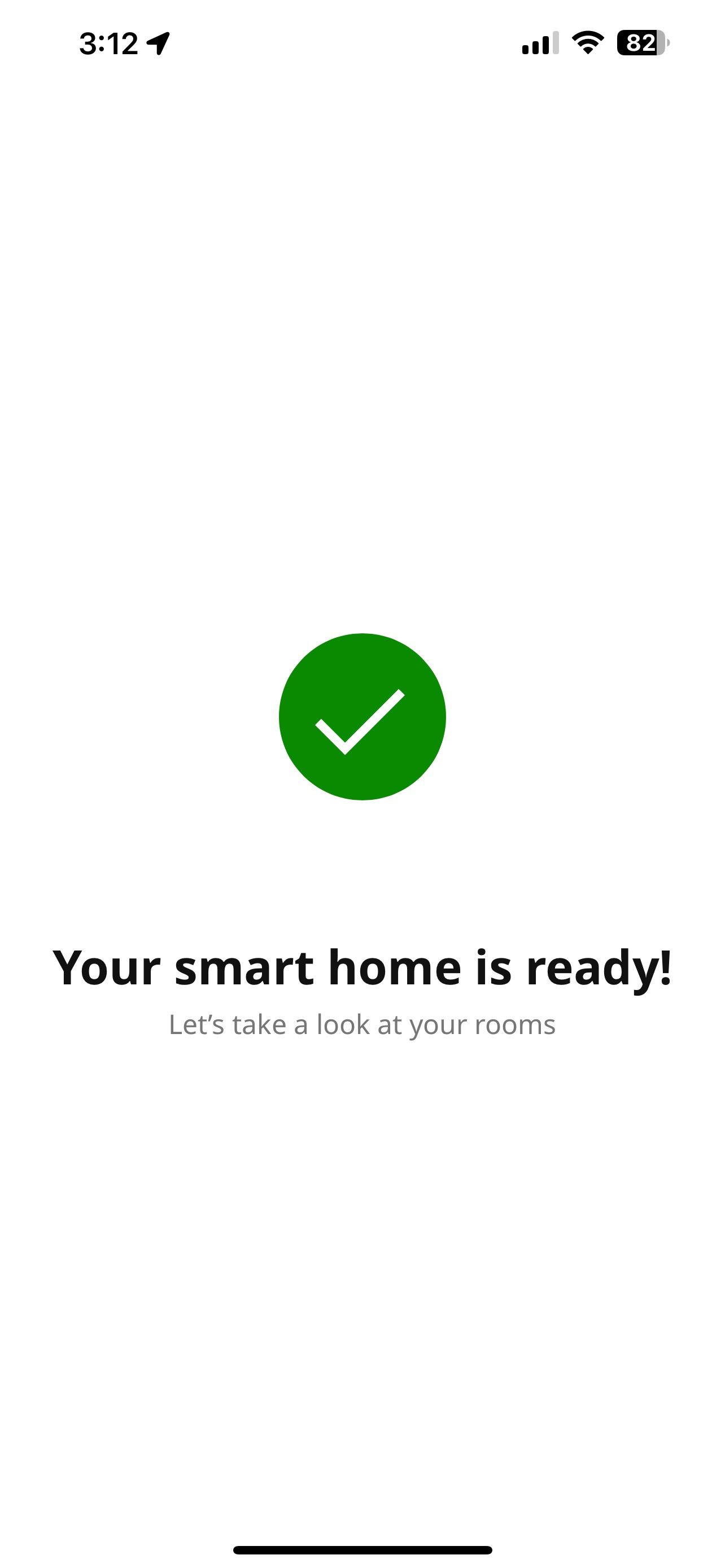 IKEA Home Smart App iOS راه اندازی صفحه نمایش کامل DIRIGERA Hub