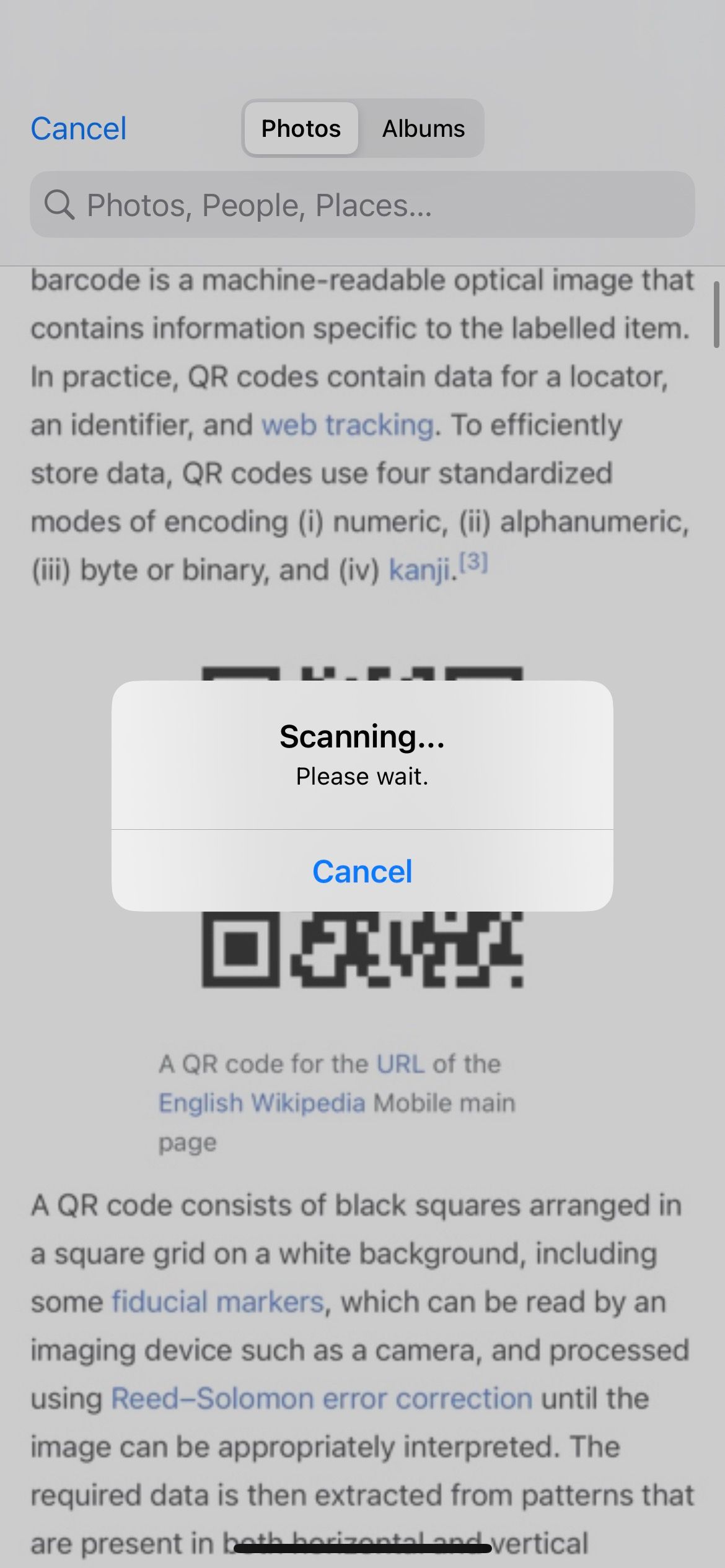 qr code reader app scanning qr code