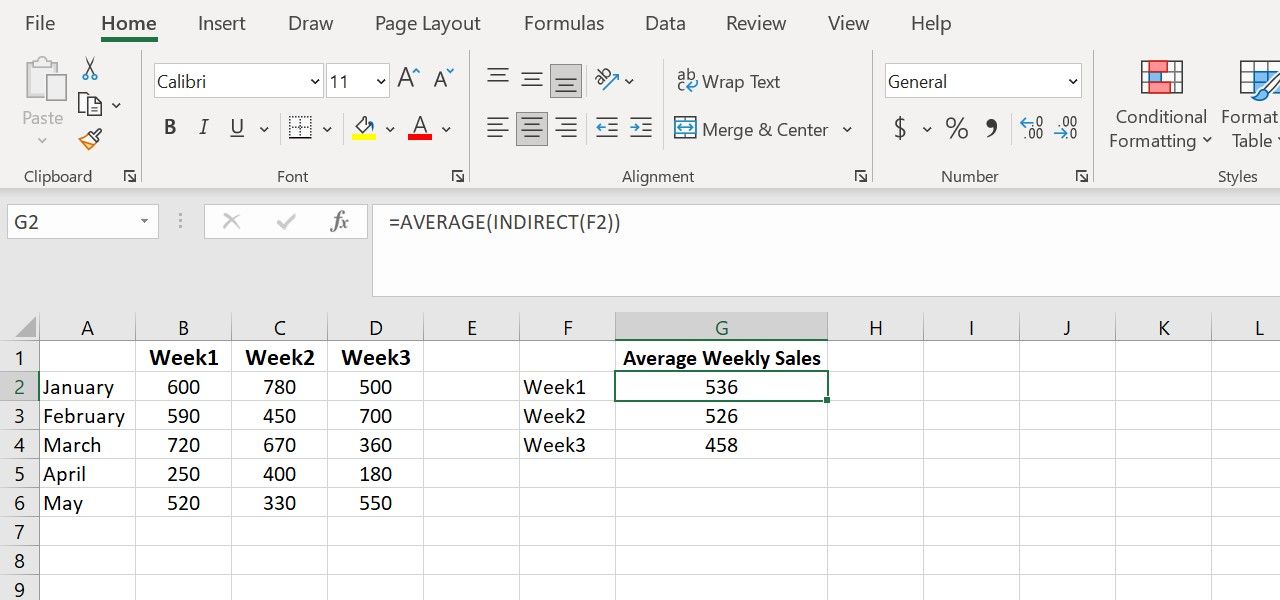 How to Use the INDIRECT Function in Excel