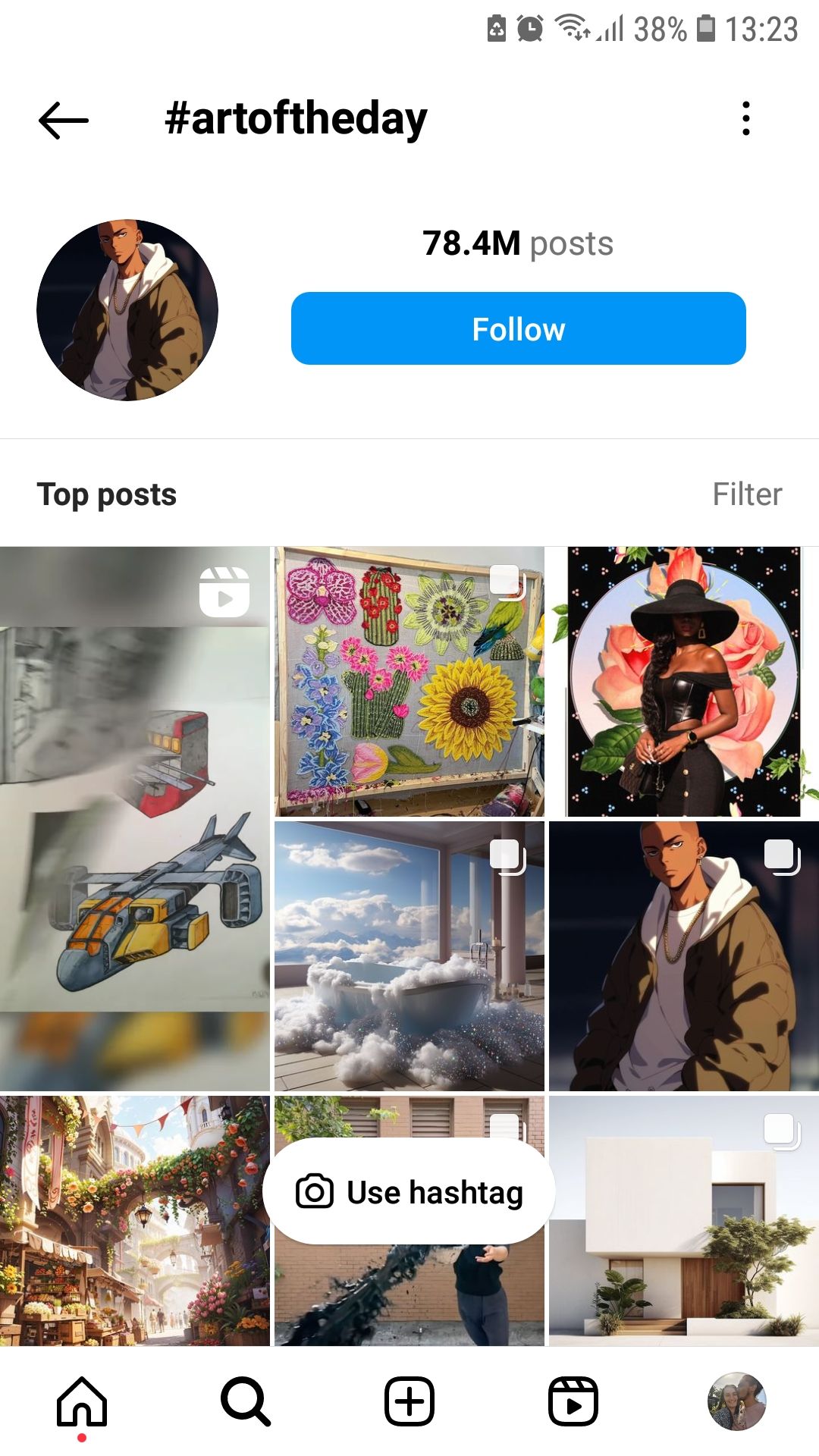 Instagram social media platform artoftheday