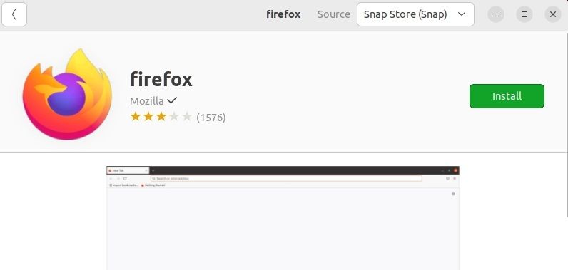 instalando o Firefox via GUI