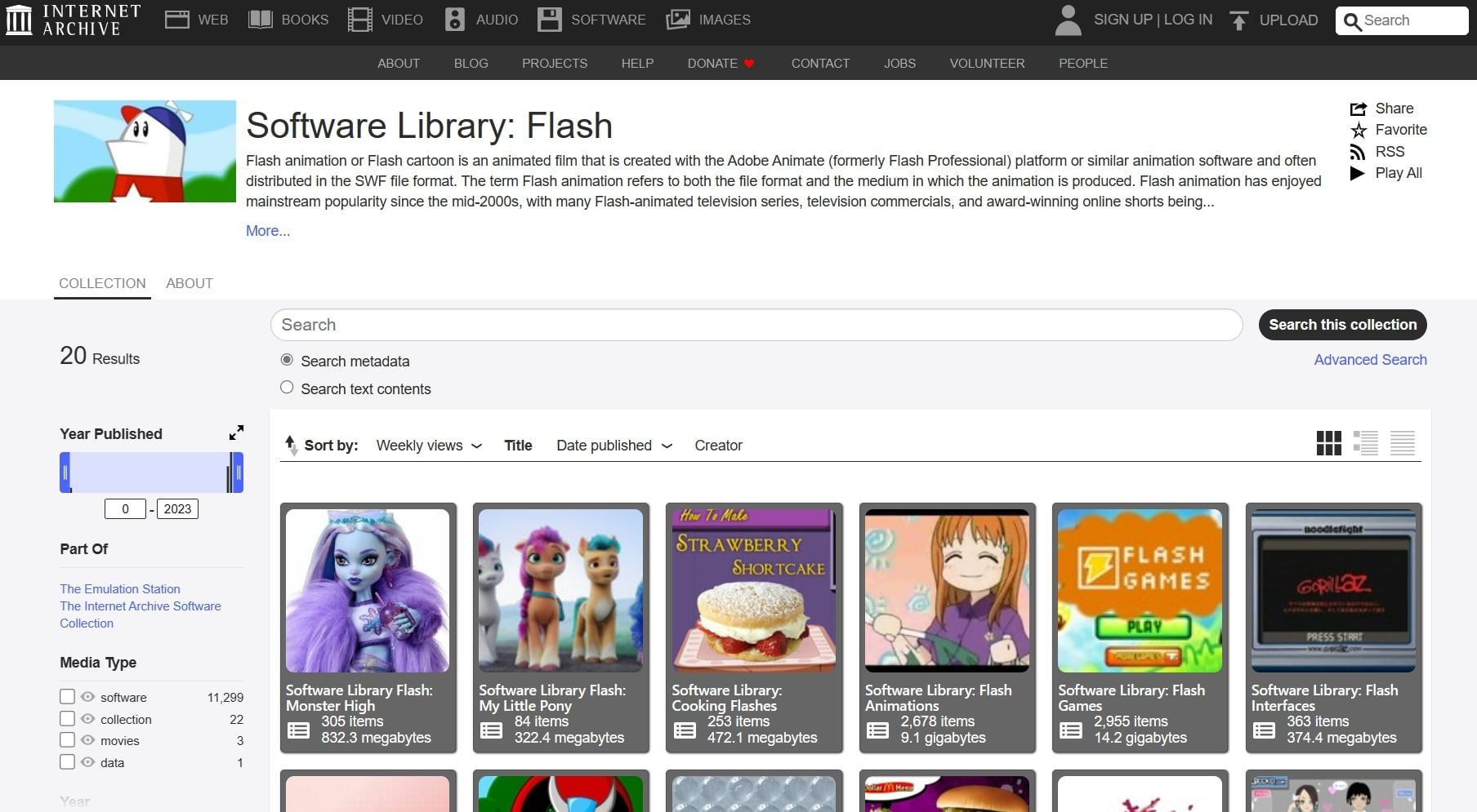 internet archive software library webpage screenshot