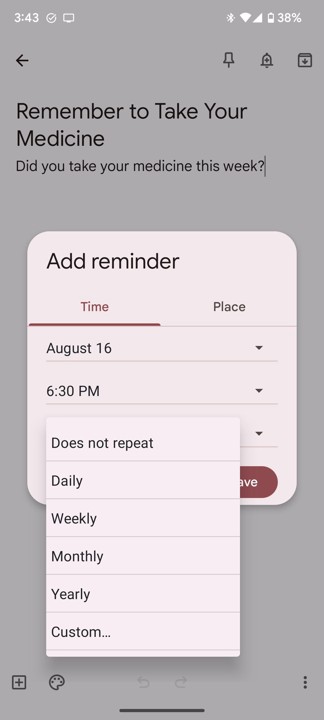 دفعات زمان‌بندی یادداشت برای ارسال در Keep Notes