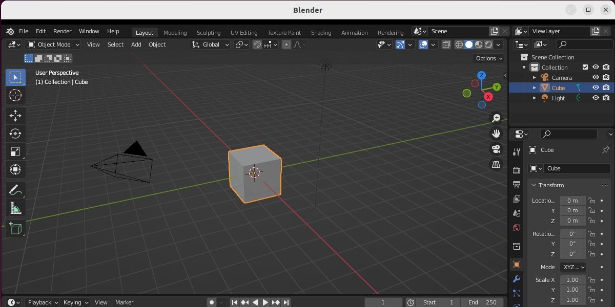 ویرایش در برنامه Blender در لینوکس