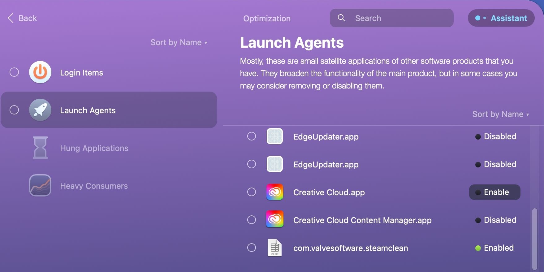 Managing macOS launch agents with MacPaw's CleanMyMac app