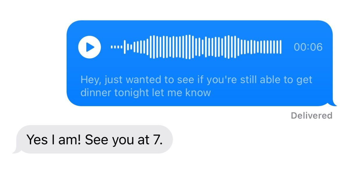 Audio transcription in Messages iOS 17