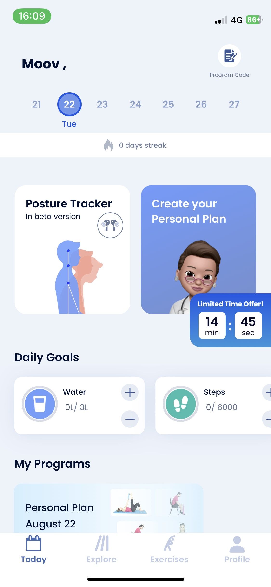 برنامه MoovBuddy برای حرکات فیزیوتراپی برای اسنوبوردکاران