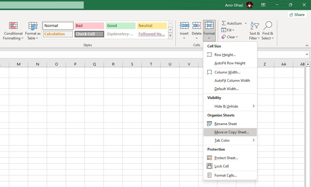 Pindahkan atau salin perintah lembar di Excel
