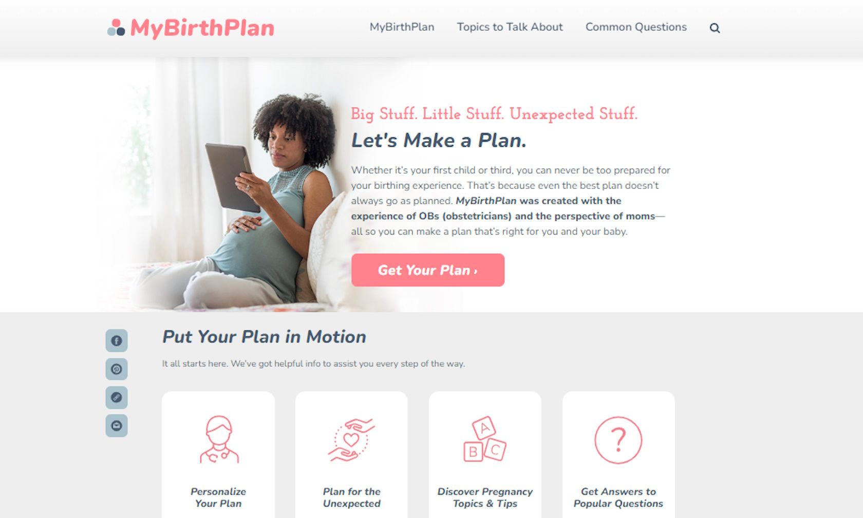 برنامه ساز آنلاین تولد mybirthplan