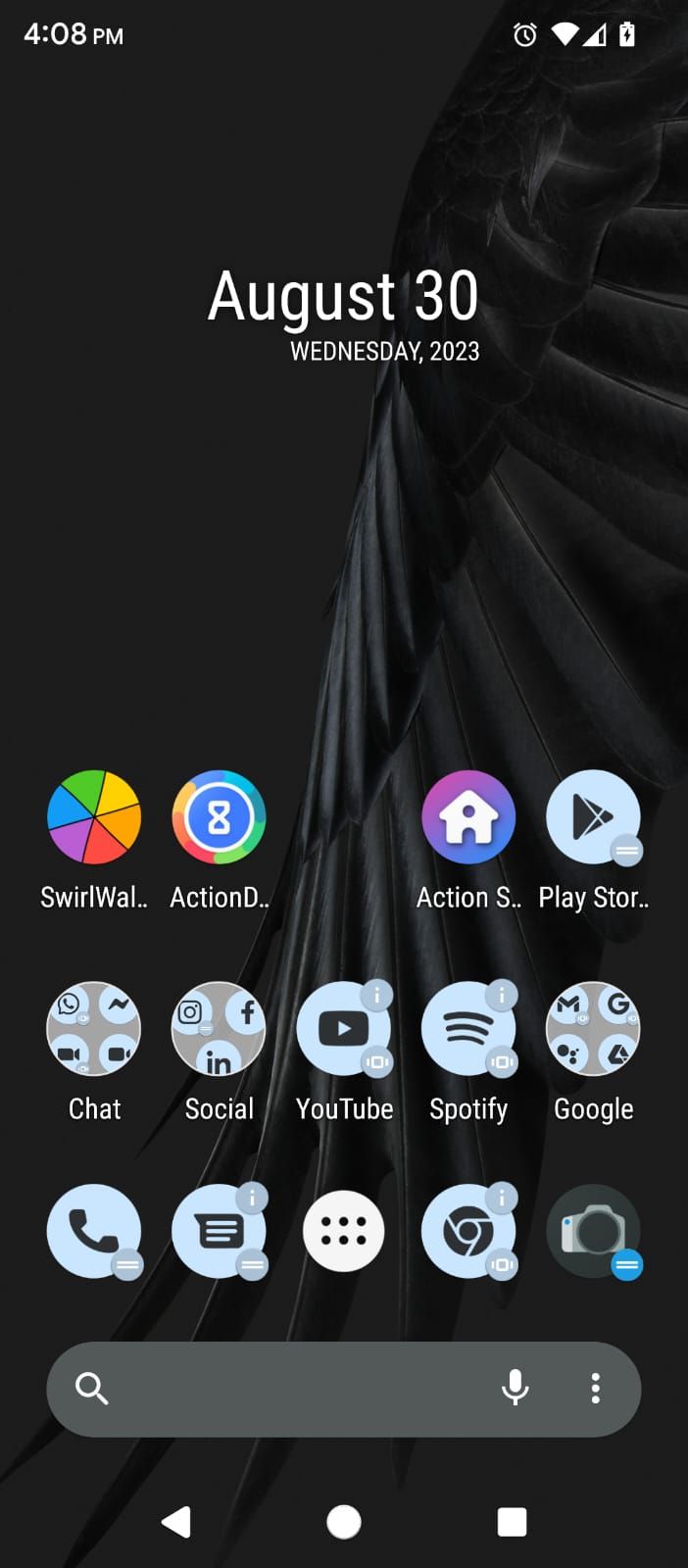 New icon pack applied in Action Launcher