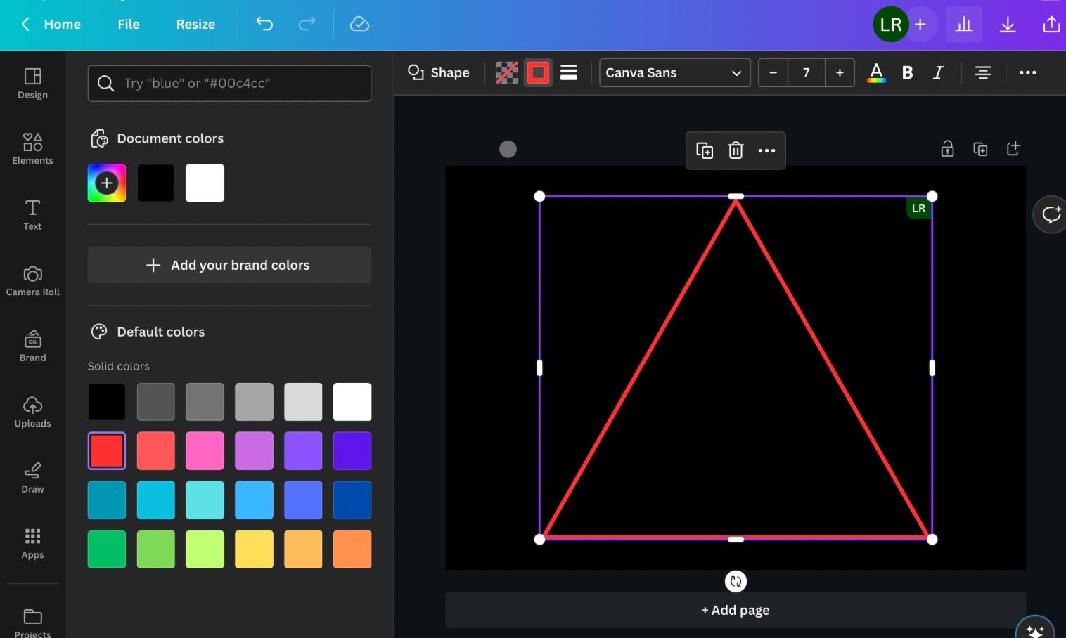 تشریح اشکال بر روی Canva