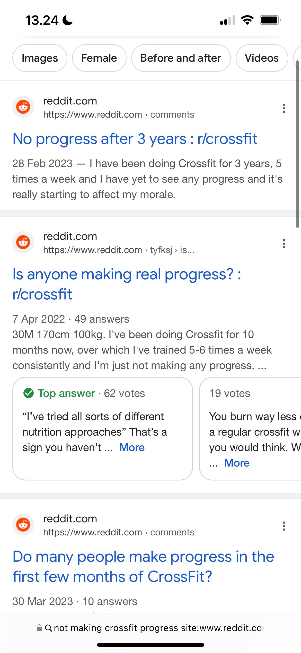 Reddit threads appearing in Google 