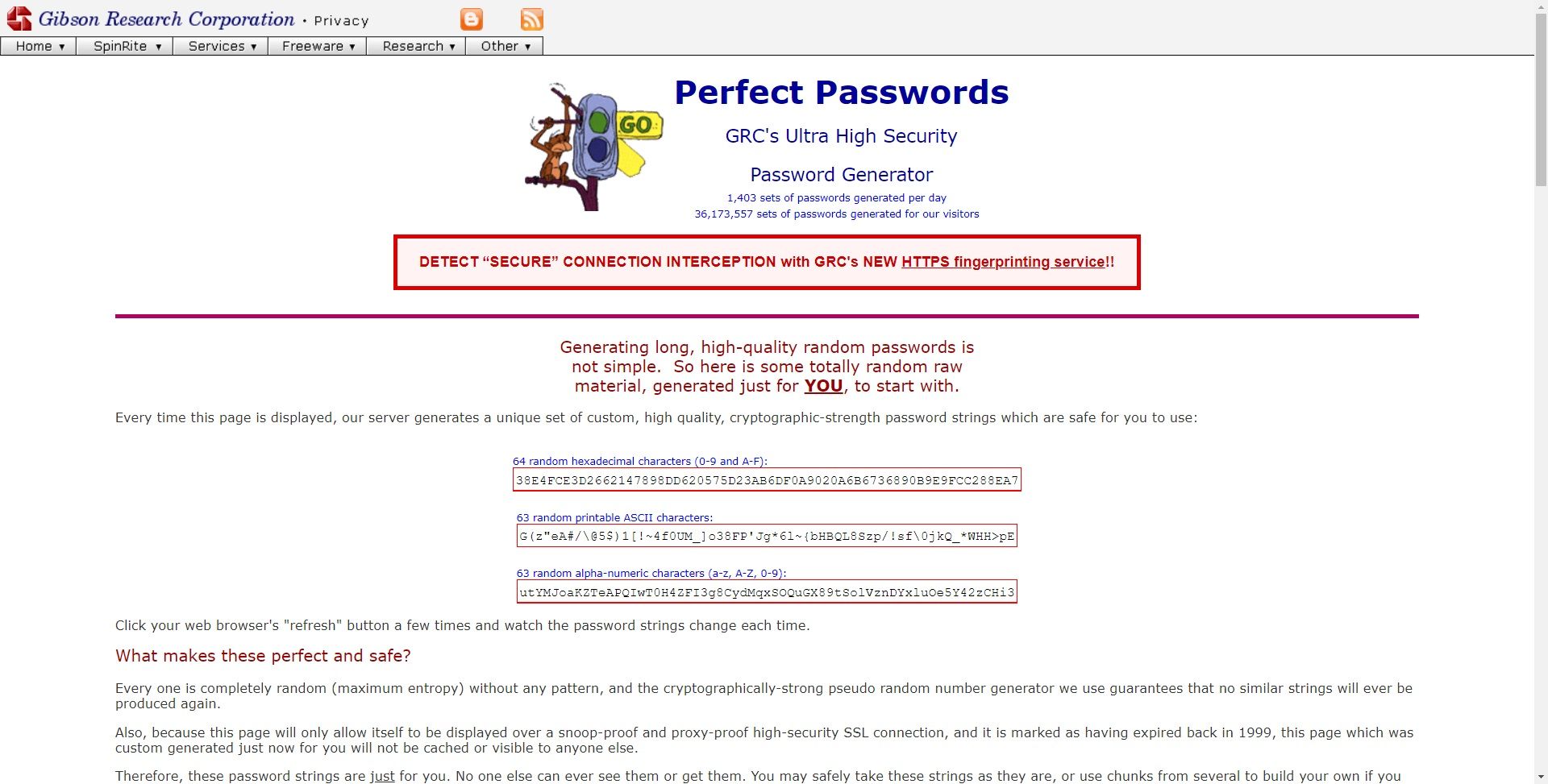 perfect passwords online generator tool