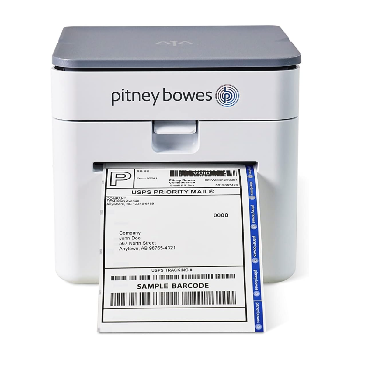 A PitneyShip Cube printing a shipping label