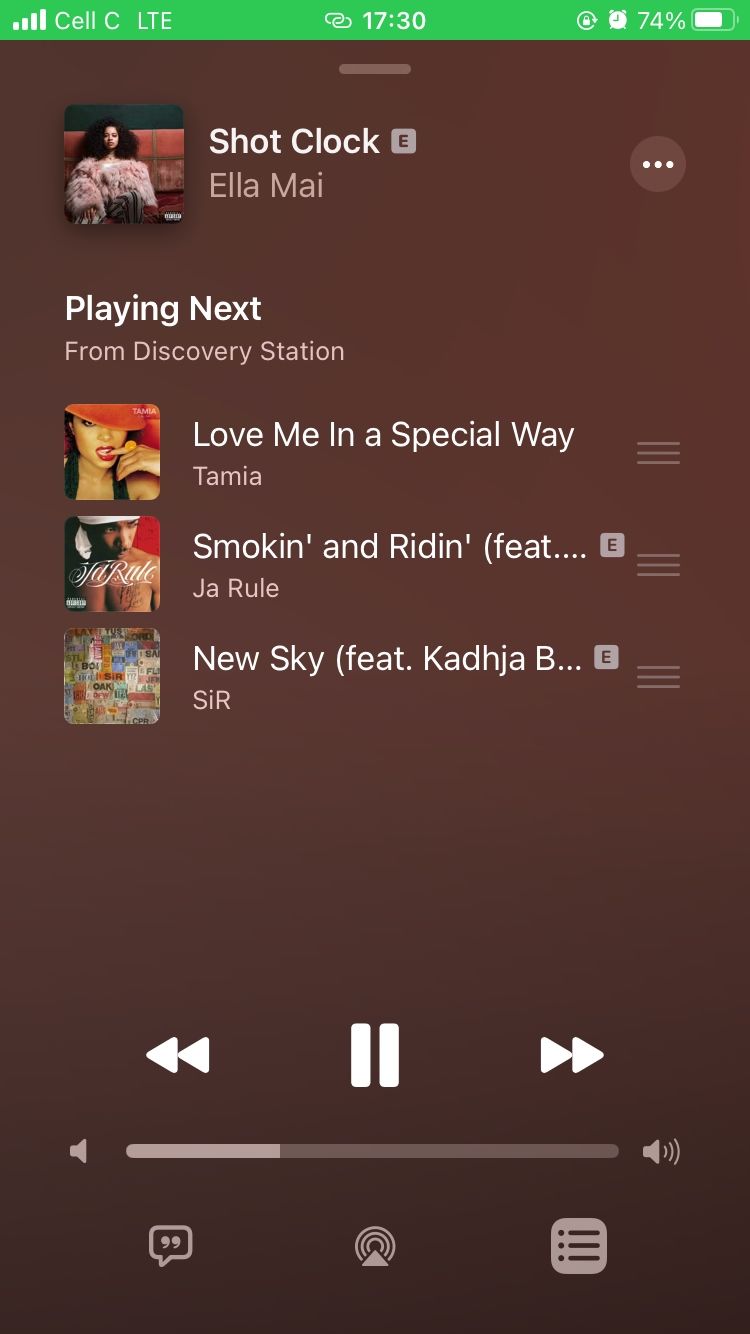 tocando a seguir na Discovery Station da Apple Music