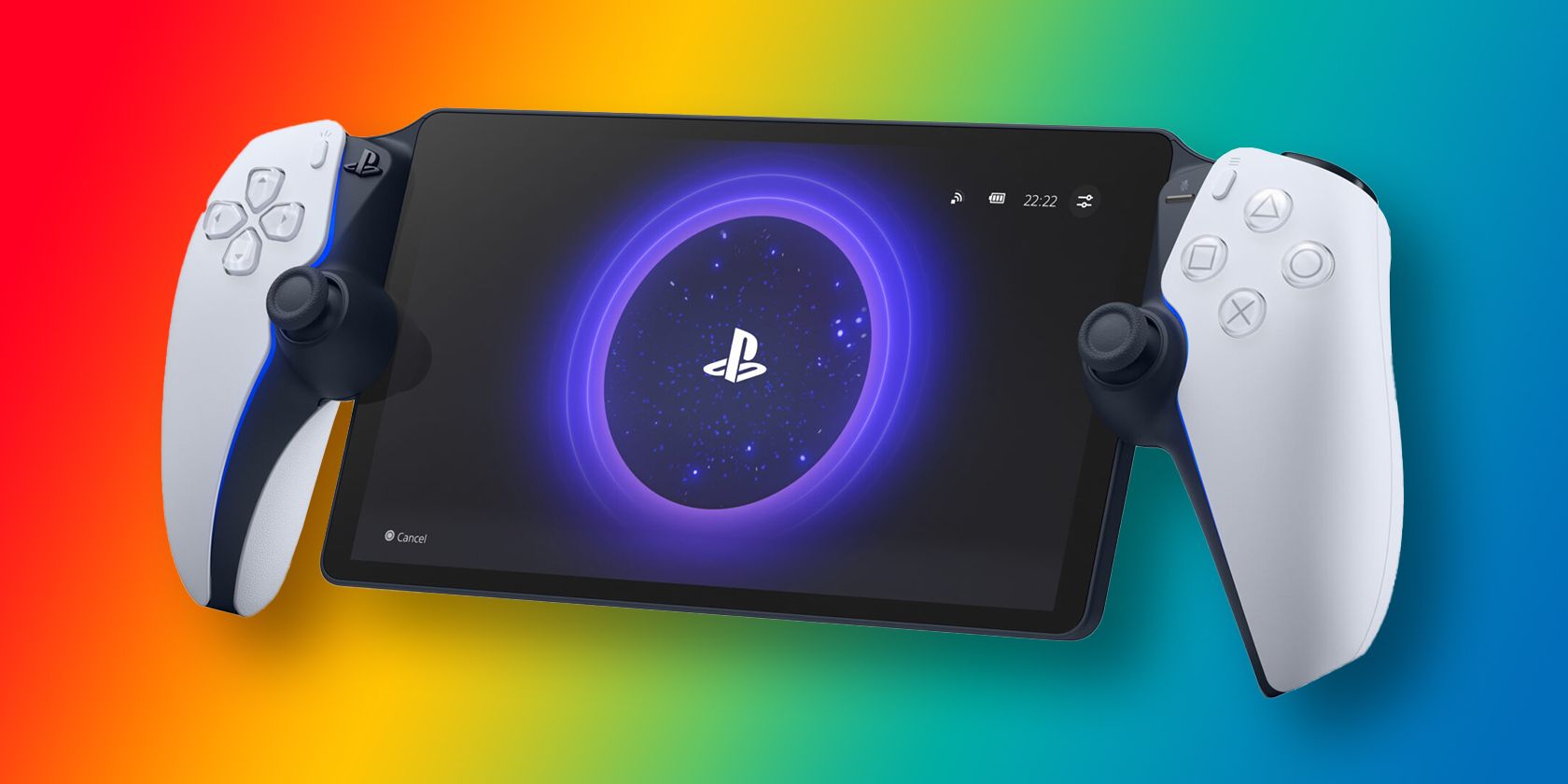 PlayStation Portal over a gradient background