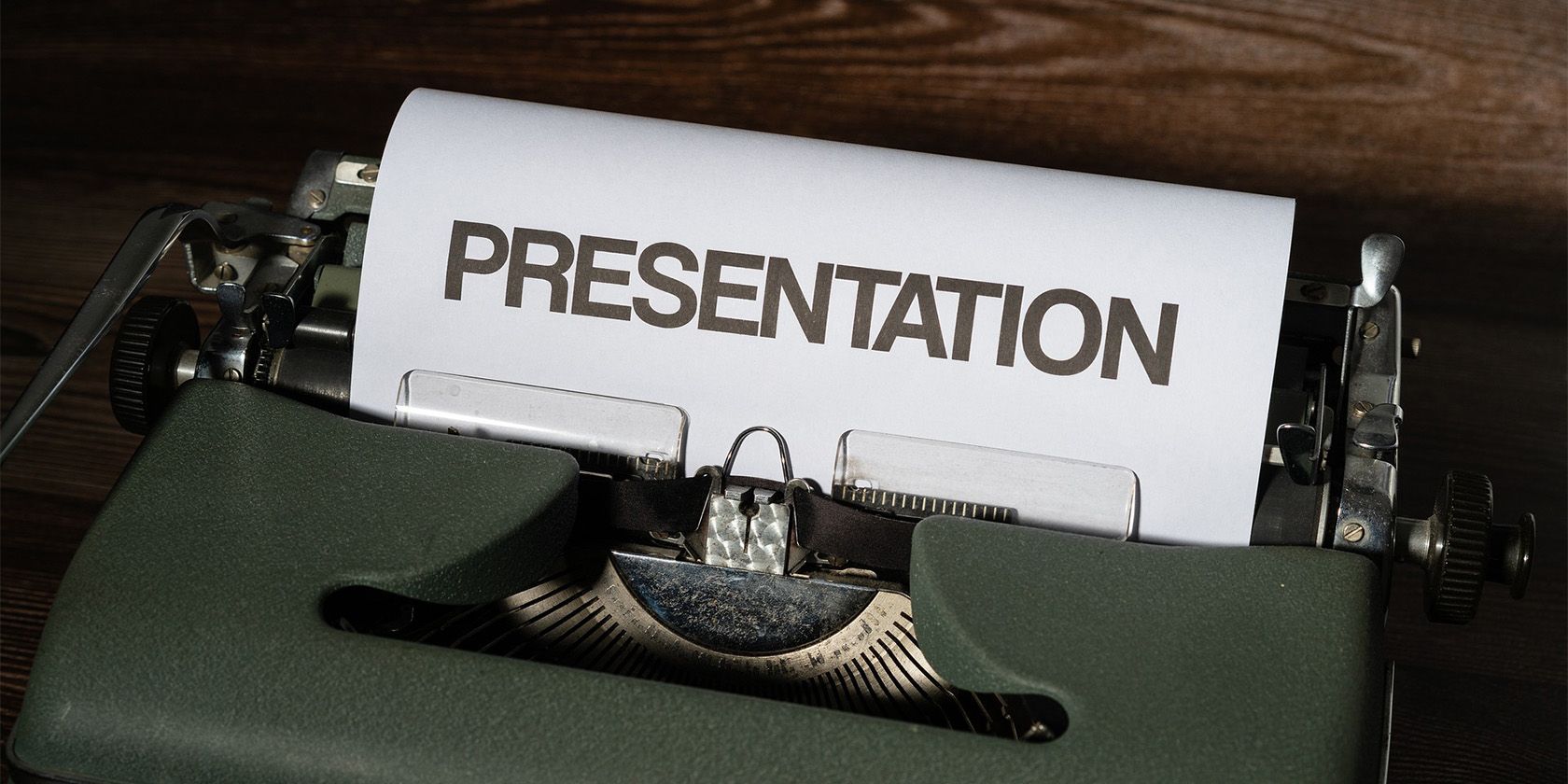 Paper with Presentation printed on it.