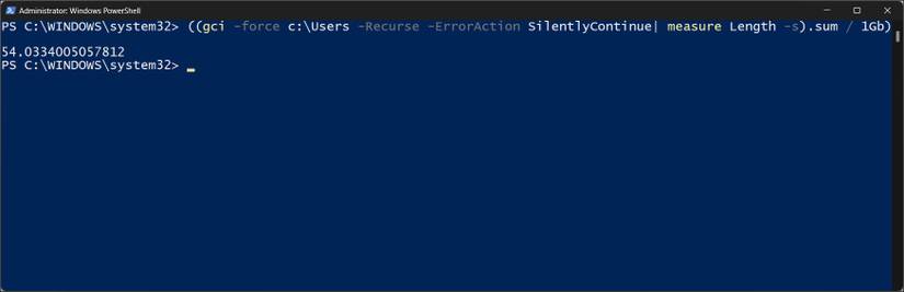 How to Calculate a Folder's Size Using PowerShell on Windows