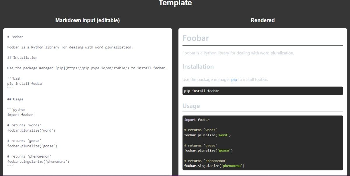 ویرایشگر و رندر Markdown MakeAReadMe