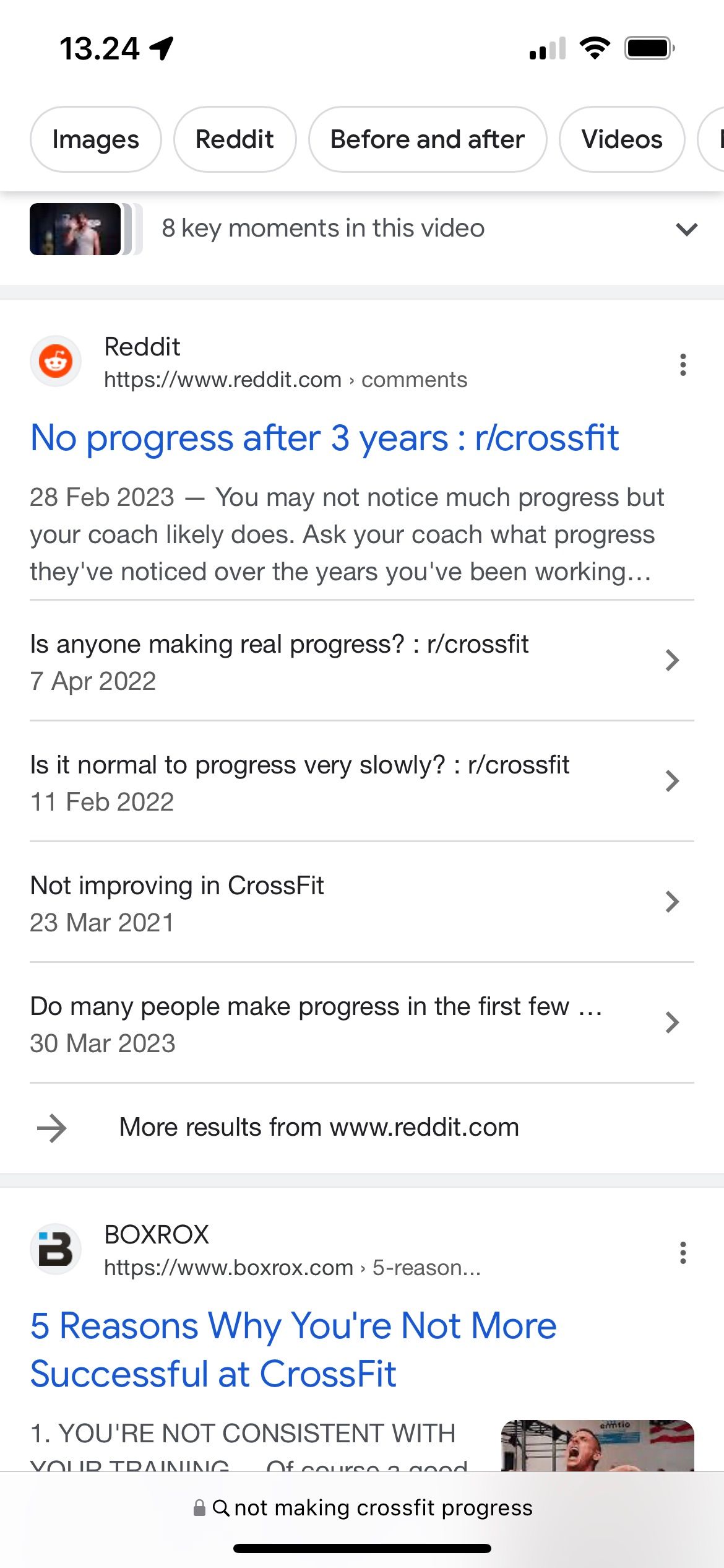 "More from reddit.com" appearing in a Google search