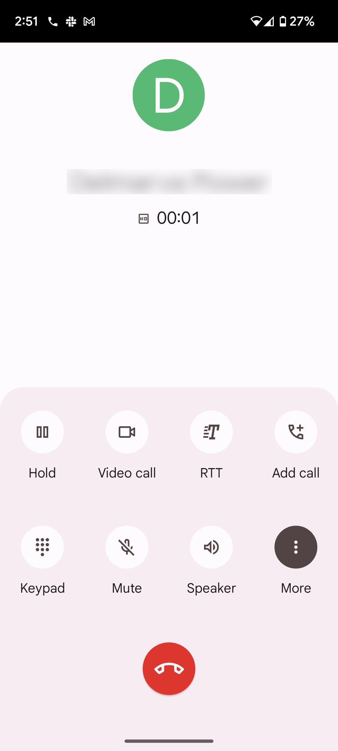 Tombol Panggilan RTT di-panggil di Android