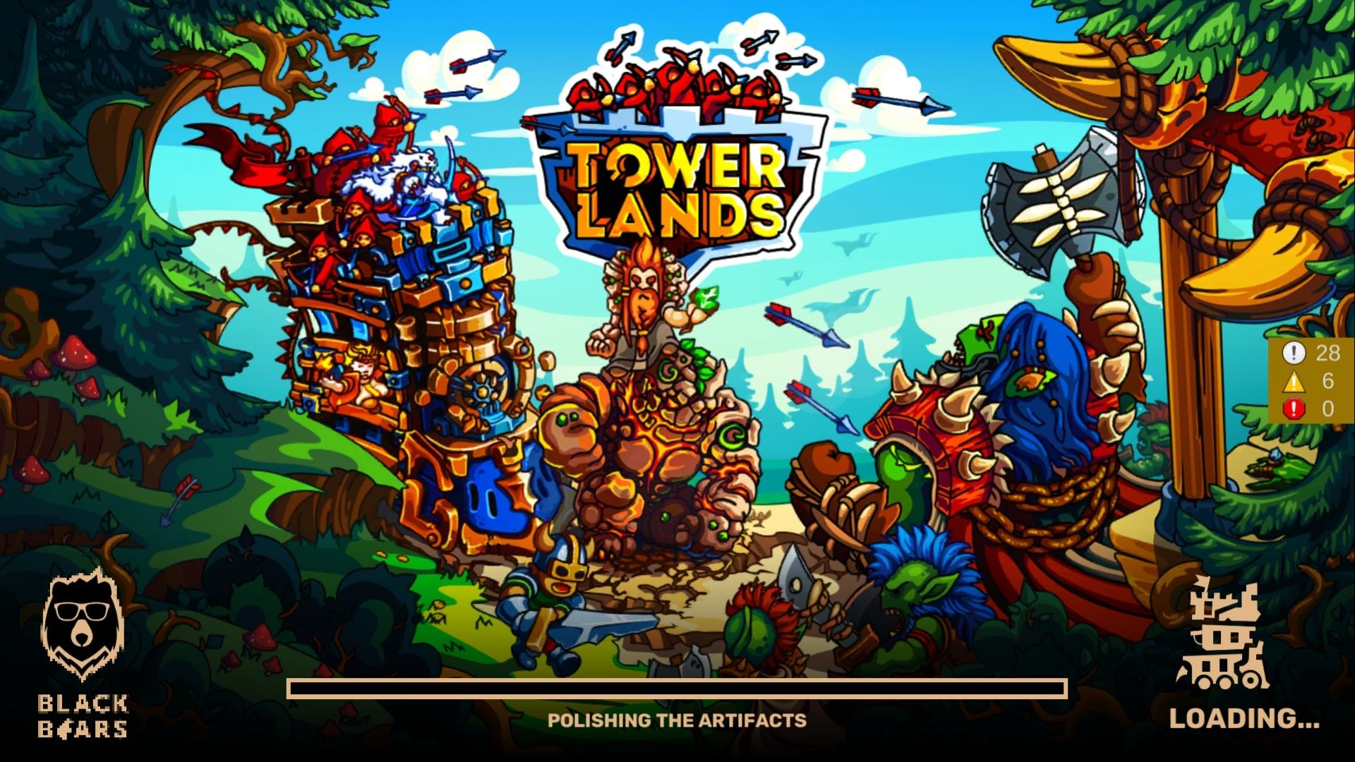 صفحه نمایش اسپلش برای Towerlands