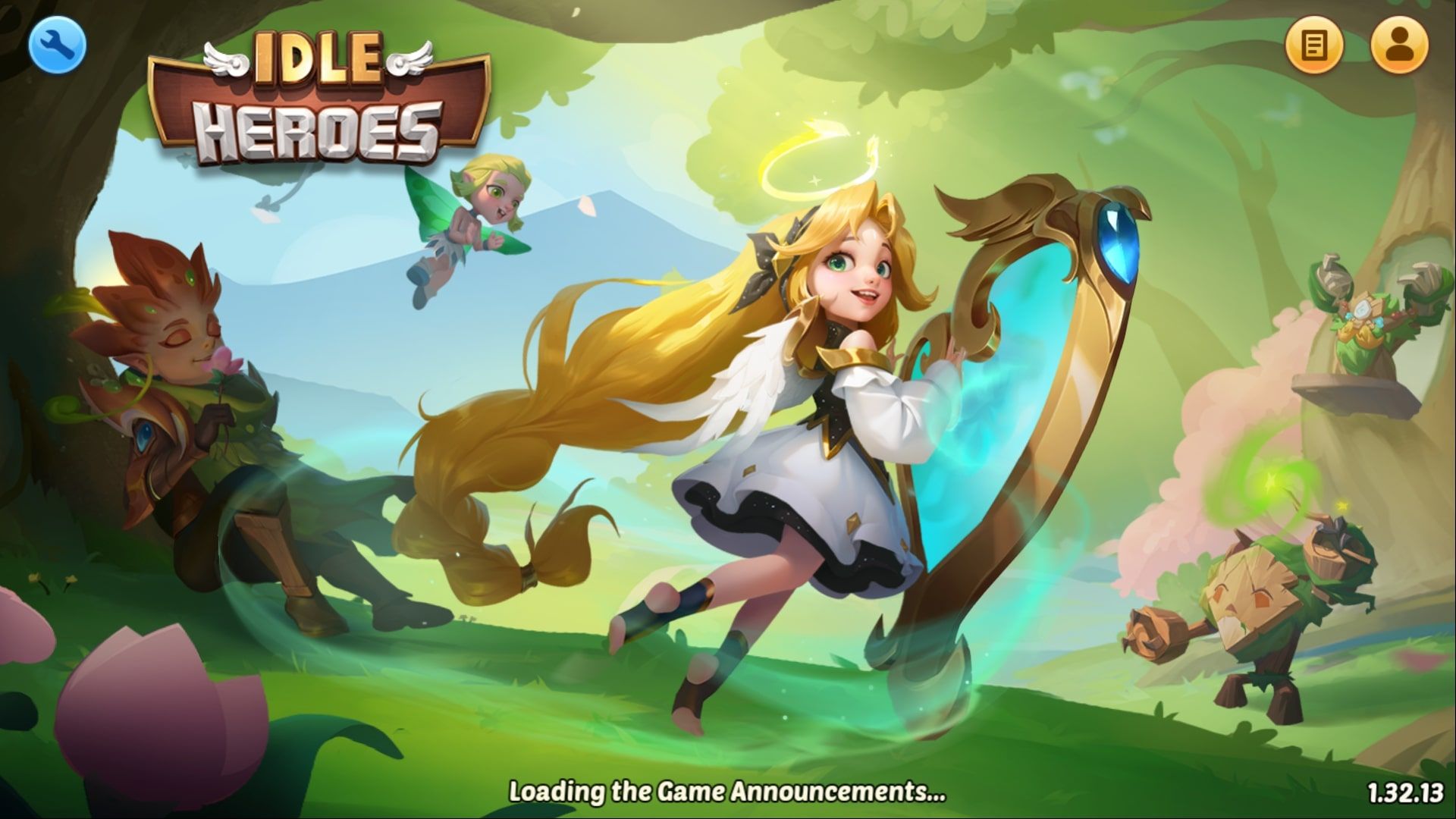 صفحه ورود به بازی Idle Heroes