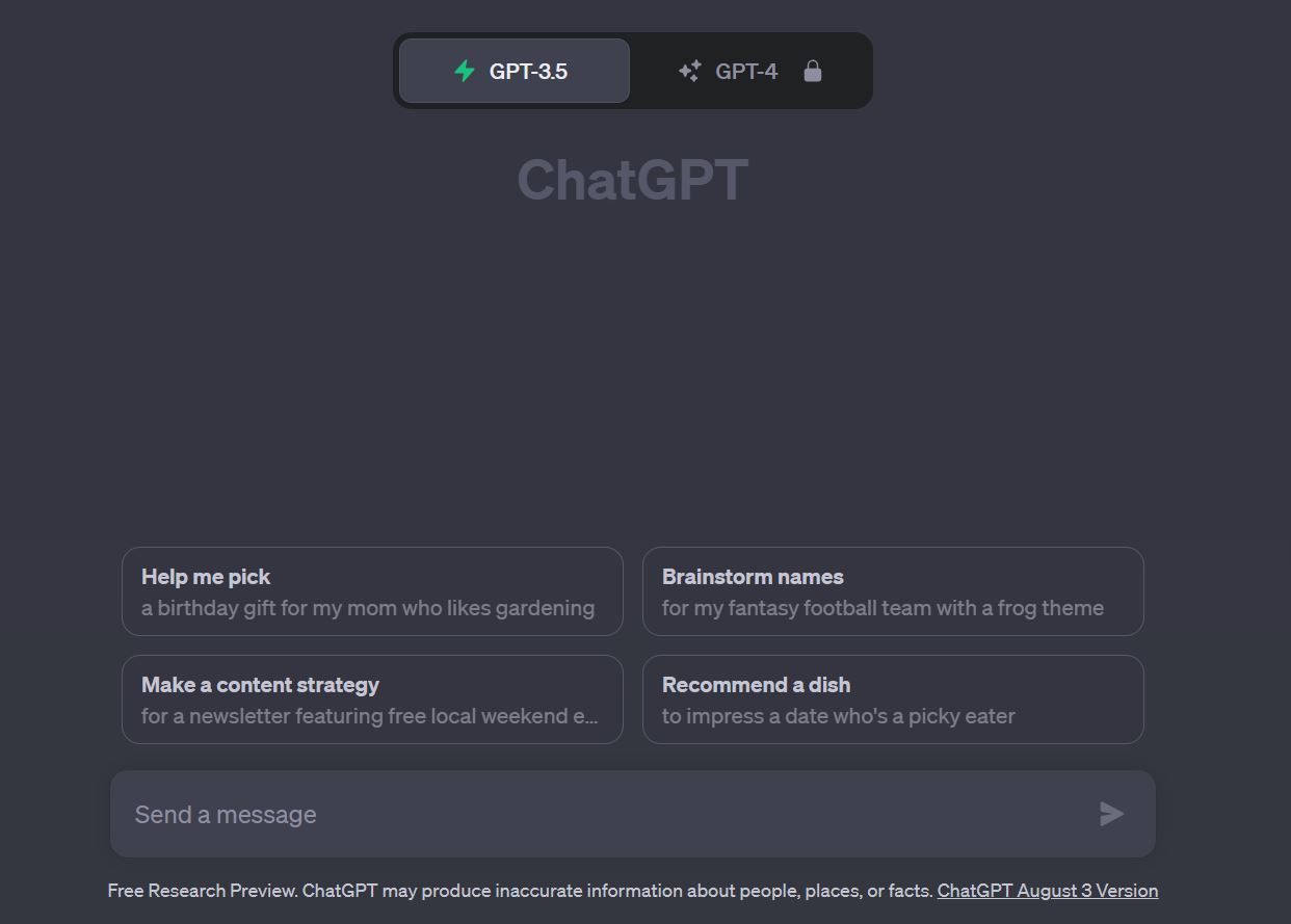 Captura de tela do ChatGPT