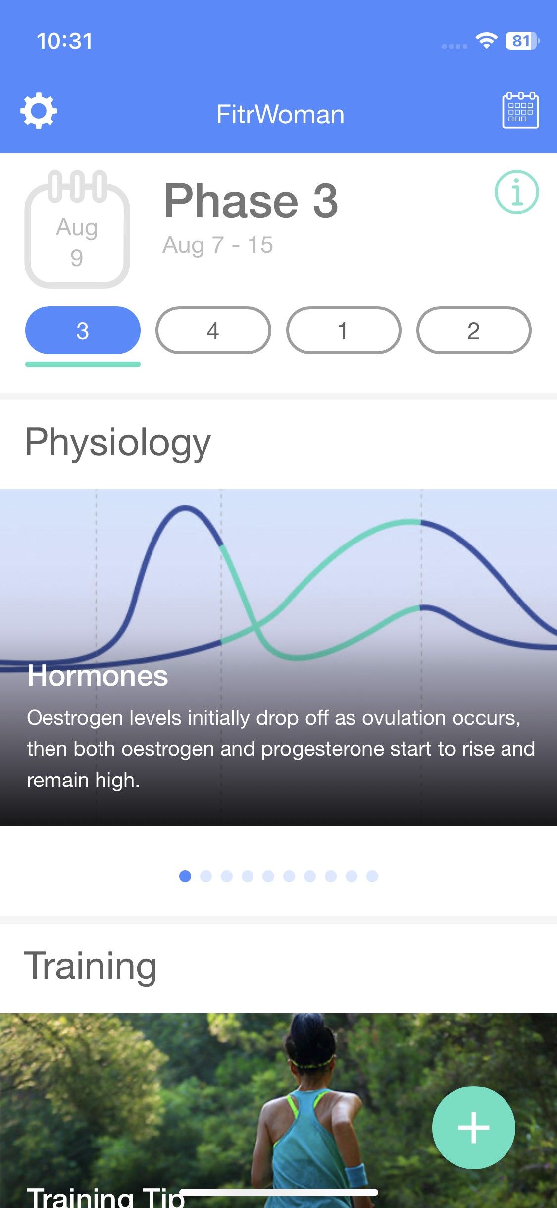 اسکرین شات اپلیکیشن FitrWoman - Phase